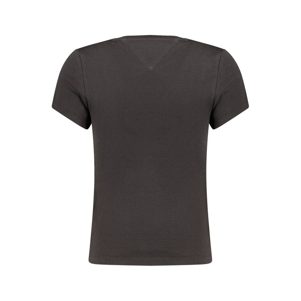 Black Cotton Women's T-Shirt
