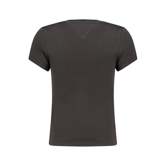 Black Cotton Women's T-Shirt