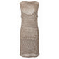 Beige Cotton Women Dress