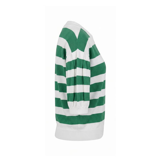 Green Cotton Women Sweater