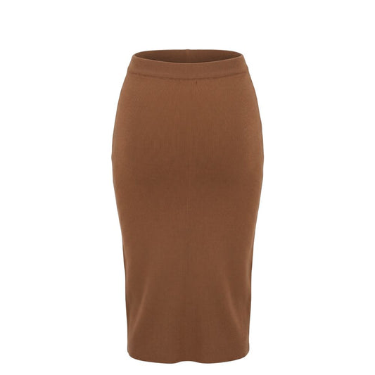 Beige Cotton Women's Skirt