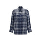 Blue Polyester Pattern Shirt