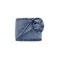 Blue Cotton Mini Skirt