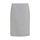White Cotton Midi Skirt