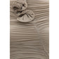 Beige Copper Cocktail Dress