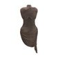 Brown Copper Cocktail Dress