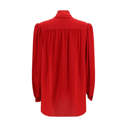 Red Silk Blouse