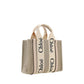 Brown Linen Handbag