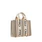 Brown Linen Handbag
