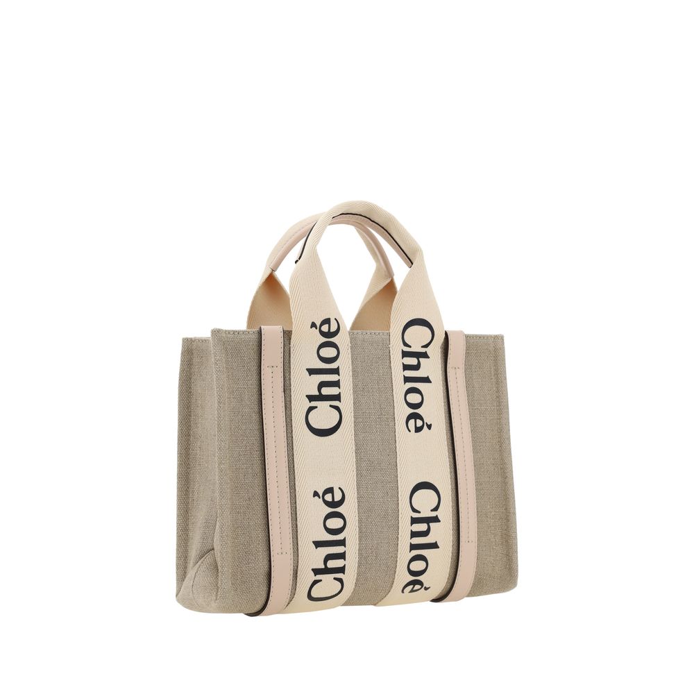 Brown Linen Handbag