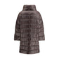 Brown Polyester Full-Length Jacket