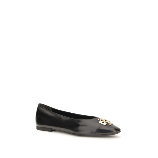 Black Goatskin Ballet Flats