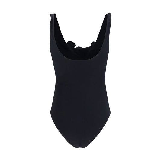 Black Polyamide One-Piece Swimsuit