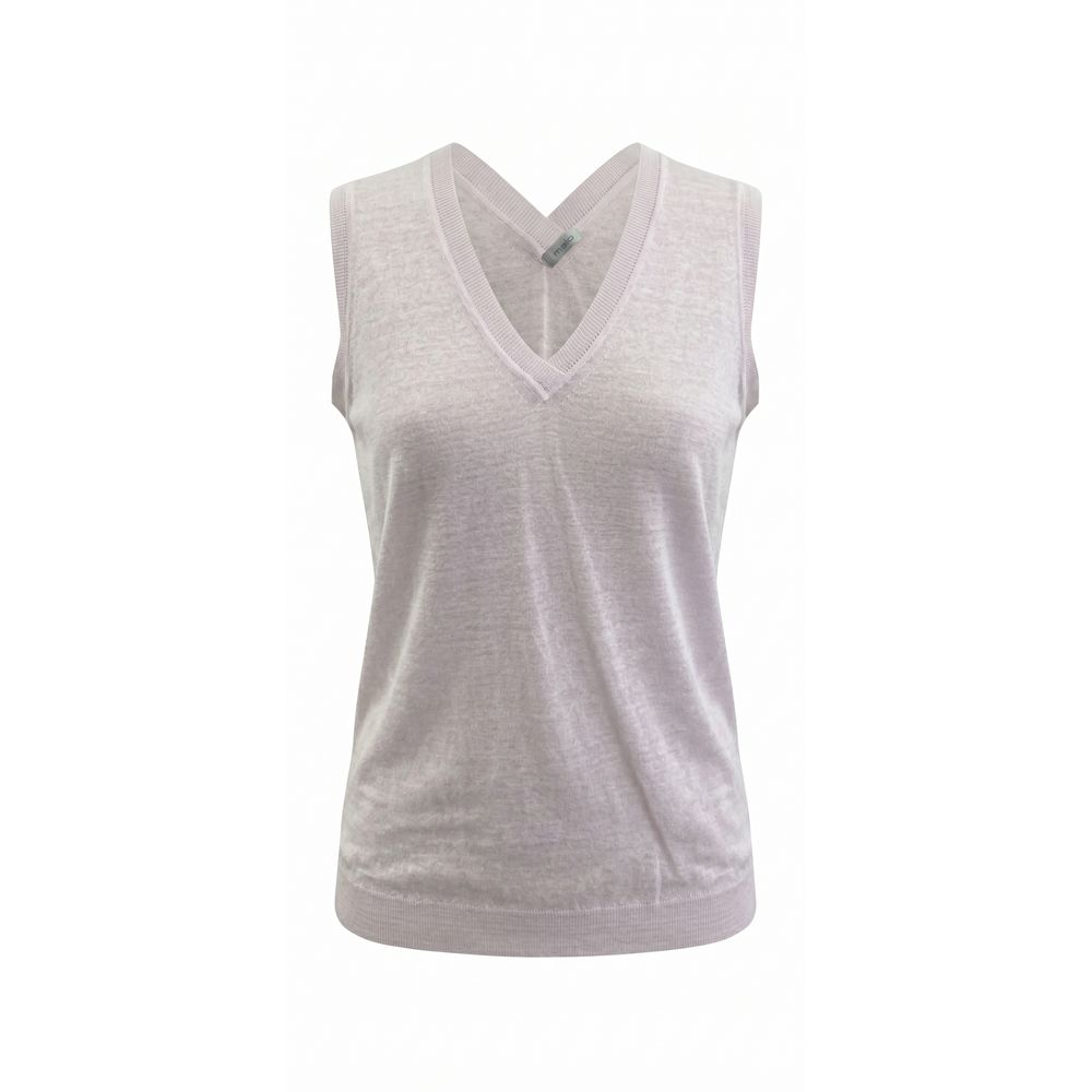 Pink Linen Women Tank