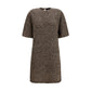 Brown Wool Oves Aries Casual Dress