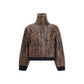 Brown Mohair Full-Length Jacket