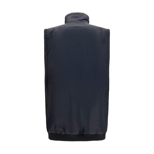Black Polyamide Sleeveless Jacket