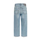 Blue Cotton Cropped Jeans
