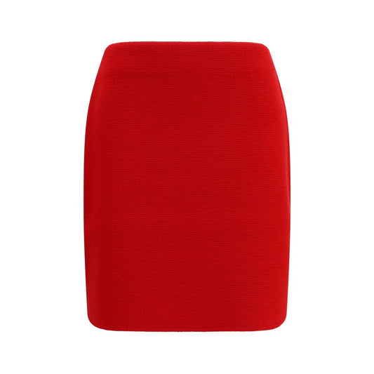 Red Wool Oves Aries Mini Skirt