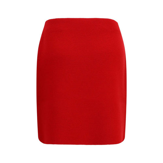 Red Wool Oves Aries Mini Skirt