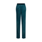 Blue Silk Casual Pants