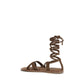 Brown Calf Leather Bos Taurus Strap-On Sandals