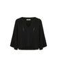 Black Cotton Women Sweater