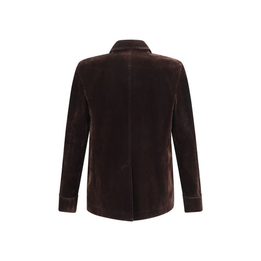 Brown Cotton Blazer