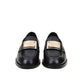 Black Calfskin Slip-On Loafers