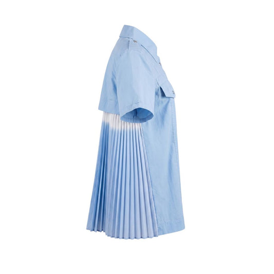 Light Blue Cotton Women Shirt