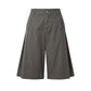 Grey Cotton Women Shorts