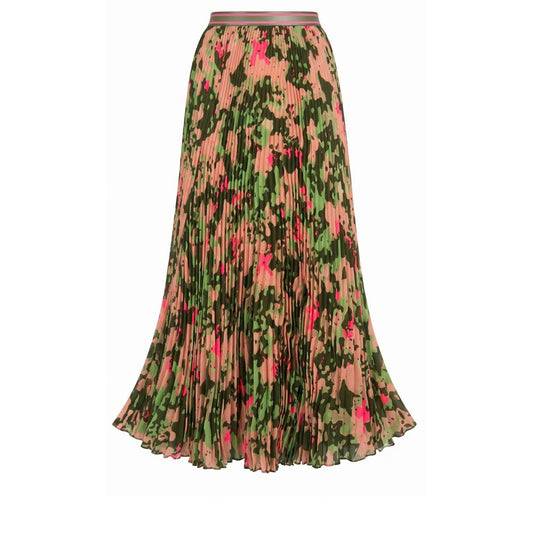 Pink Polyester Women Skirt