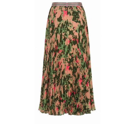 Pink Polyester Women Skirt