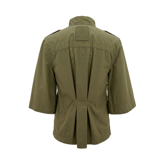 Green Cotton Women Shirt