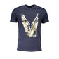 Blue Cotton Men's T-Shirt