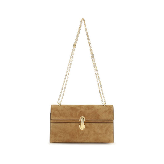 Beige Calf Leather Bos Taurus Clutch Bag