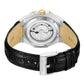 Black Leather Dress Watch