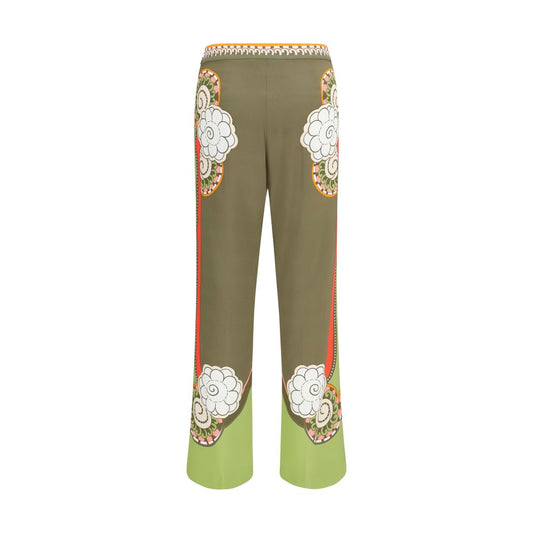 Multicolor Viscose Casual Pants