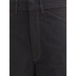 Black Cotton Casual Pants
