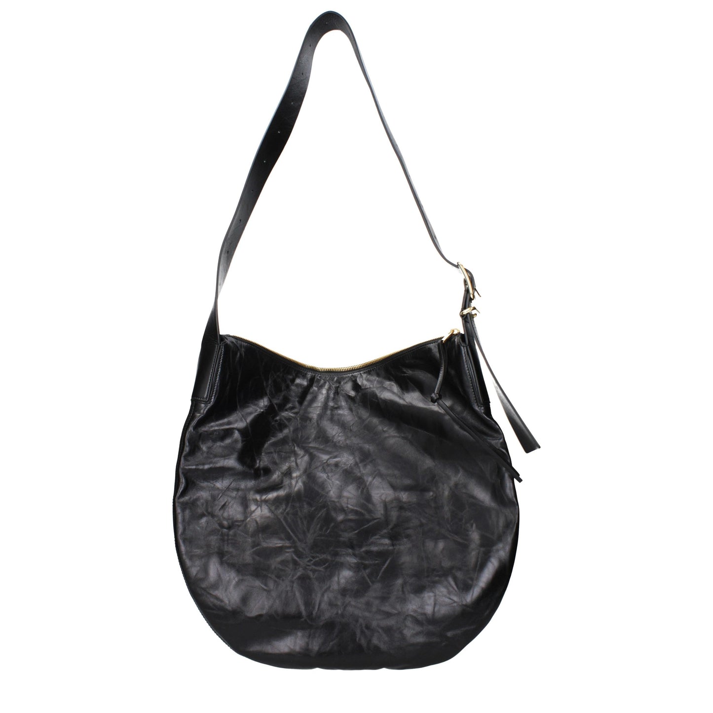 Black Leather Crossbody Bag