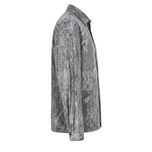 Grey Viscose Men Shirt