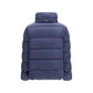 Blue Polyester Full-Length Jacket