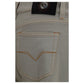 Beige Cotton Tapered Jeans