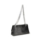 Black Suede Leather Shoulder Bag