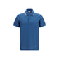 Blue Cotton Polo Shirt