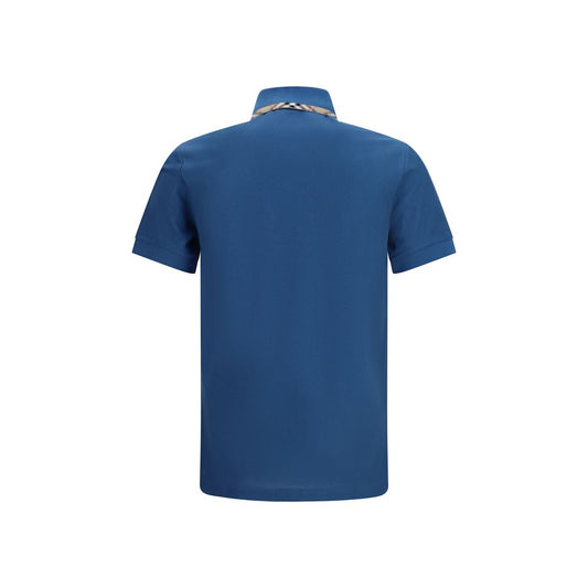 Blue Cotton Polo Shirt