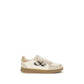 Beige Calf Leather Bos Taurus Sneakers