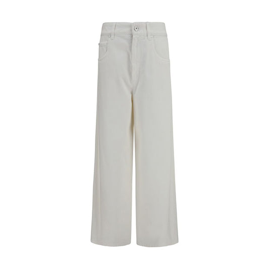 Beige Cotton Jeans Denim