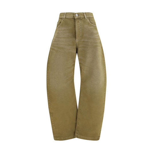 Brown Cotton Jeans Denim