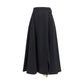 Black Wool Oves Aries Midi Skirt